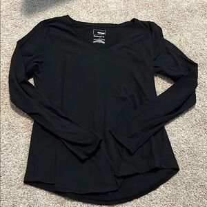 Sonoma Women's Black Long Sleeve V-Neck Top